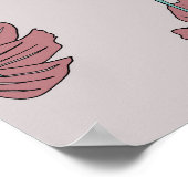Blumenthema, Mohn-Design Poster (Ecke)