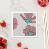 Blumenthema, Mohn-Design Serviette (Beispiel)