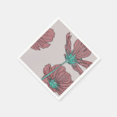 Blumenthema, Mohn-Design Serviette (Ecke)