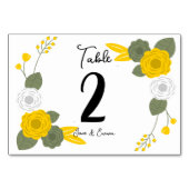 Blumenthema Tischnummer (Vorderseite)