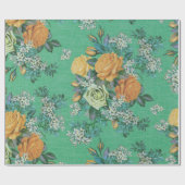 Blumenthemamuster der Vintagen eleganten Blumen Geschenkpapier (Flach)