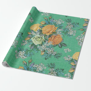 Blumenthemamuster der Vintagen eleganten Blumen Geschenkpapier