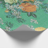 Blumenthemamuster der Vintagen eleganten Blumen Geschenkpapier (Ecke)