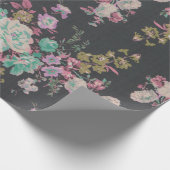Blumenthemamuster der Vintagen eleganten Blumen Geschenkpapier (Ecke)