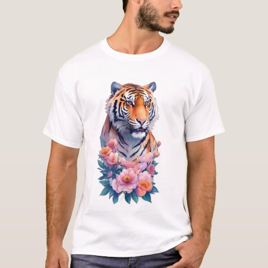 Blumentiger T-Shirt (Vorderseite)