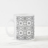 Blumentilgeometrisches Muster Kaffee Mattglastasse (Links)