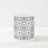 Blumentilgeometrisches Muster Kaffee Mattglastasse (Mittel)
