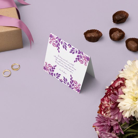 Blumentisch Dankeskarte