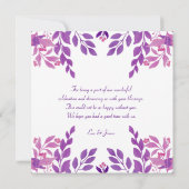 Blumentisch Dankeskarte (Rückseite)