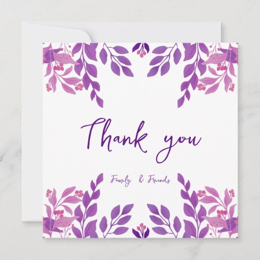 Blumentisch Dankeskarte (Vorderseite)