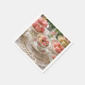 Blumentisch, Teetassen, Tiergeschirr Makaronenköni Serviette (Ecke)