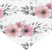 Blumentischdecke mit rosa Blumen Tischdecke (Schrägansicht)