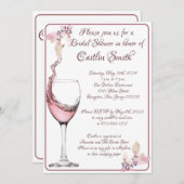 "Blumentoast" 12x18 Weiß und Rose Brautparty Einladung (Vorne/Hinten)