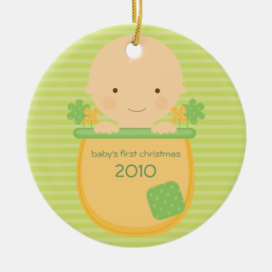 Blumentopf Baby's First Christmas Ornament (Vorne)