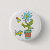 Blumentopf Button (Vorderseite)