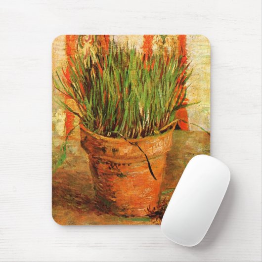 Blumentopf mit Chives (F337) Van Gogh Fine Art Mousepad (Mit Mouse)