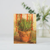 Blumentopf mit Chives (F337) Van Gogh Fine Art Postkarte (Stehend Vorderseite)