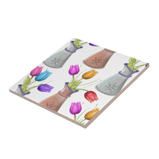 Blumentopf-Muster Fliese (Seite)