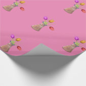 Blumentopf-Muster Geschenkpapier (Ecke)