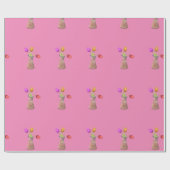 Blumentopf-Muster Geschenkpapier (Flach)