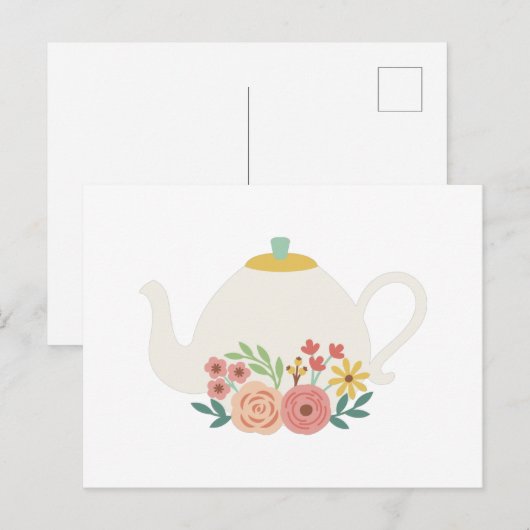 Blumentopf Postkarte (Vorne/Hinten)