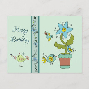 Blumentopf Postkarte