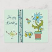 Blumentopf Postkarte (Vorderseite)