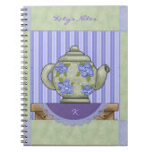 Blumentopf Quilblock-Notebook Notizblock (Vorderseite)