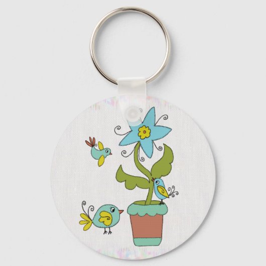 Blumentopf Schlüsselanhänger (Vorderseite)