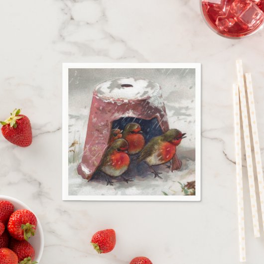 Blumentopf-Schutz für englische Robins Serviette (Beispiel)