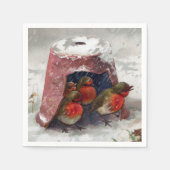 Blumentopf-Schutz für englische Robins Serviette (Vorderseite)