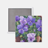 Blumentöpfe mit Stiefmütterchen 2007 Magnet (Vorderseite/Rückseite)