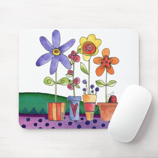 Blumentöpfe Mousepad (Mit Mouse)