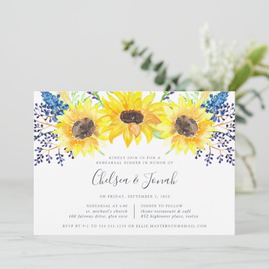 Blumentöpfe Probe Abendessen Einladung (Stehend Vorderseite)