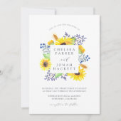 Blumentöpfe Rahmen Hochzeitseinladung Einladung (Vorderseite)