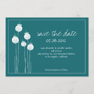 Blumentöpfe Save the Date Aquamarin