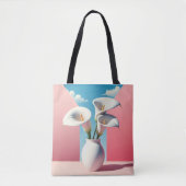 Blumentote Tasche - Niedliche Blume Pot Design. (Vorderseite)