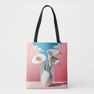 Blumentote Tasche - Niedliche Blume Pot Design.