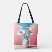 Blumentote Tasche - Niedliche Blume Pot Design. (Rückseite)