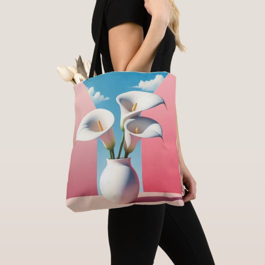 Blumentote Tasche - Niedliche Blume Pot Design. (Von Nahem)