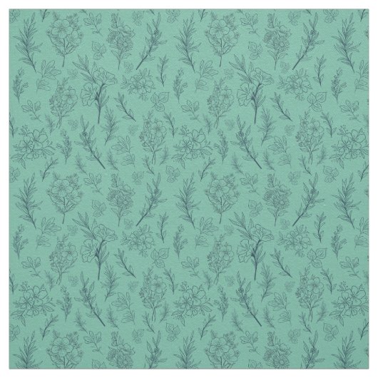 Blumentransparenter grüner Hintergrund Stoff (Muster)