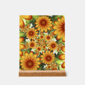 Blumentraum, Moderne Abstrakte Blume Fraktal Kunst Acrylschild (Vorderseite)