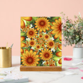 Blumentraum, Moderne Abstrakte Blume Fraktal Kunst Acrylschild (Hochzeit)