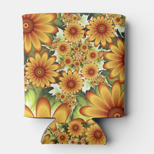 Blumentraum, Moderne Abstrakte Blume Fraktal Kunst Dosenkühler (Rückseite)