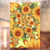 Blumentraum, Moderne Abstrakte Blume Fraktal Kunst Fensteraufkleber (Blatt 2)