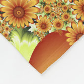 Blumentraum, Moderne Abstrakte Blume Fraktal Kunst Fleecedecke (Ecke)