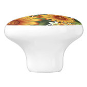 Blumentraum, Moderne Abstrakte Blume Fraktal Kunst Keramikknauf (Seitenansicht)