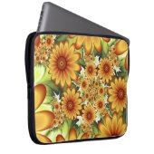 Blumentraum, Moderne Abstrakte Blume Fraktal Kunst Laptopschutzhülle (Vorne Rechts)