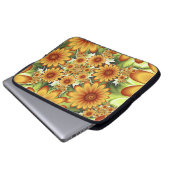 Blumentraum, Moderne Abstrakte Blume Fraktal Kunst Laptopschutzhülle (Vorne Knopf)