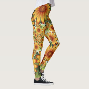 Blumentraum, Moderne Abstrakte Blume Fraktal Kunst Leggings